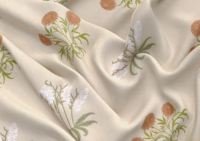 William Morris At Home Lily Flower Embroidery, Nettle - Made to Measure Curtains - Image 4